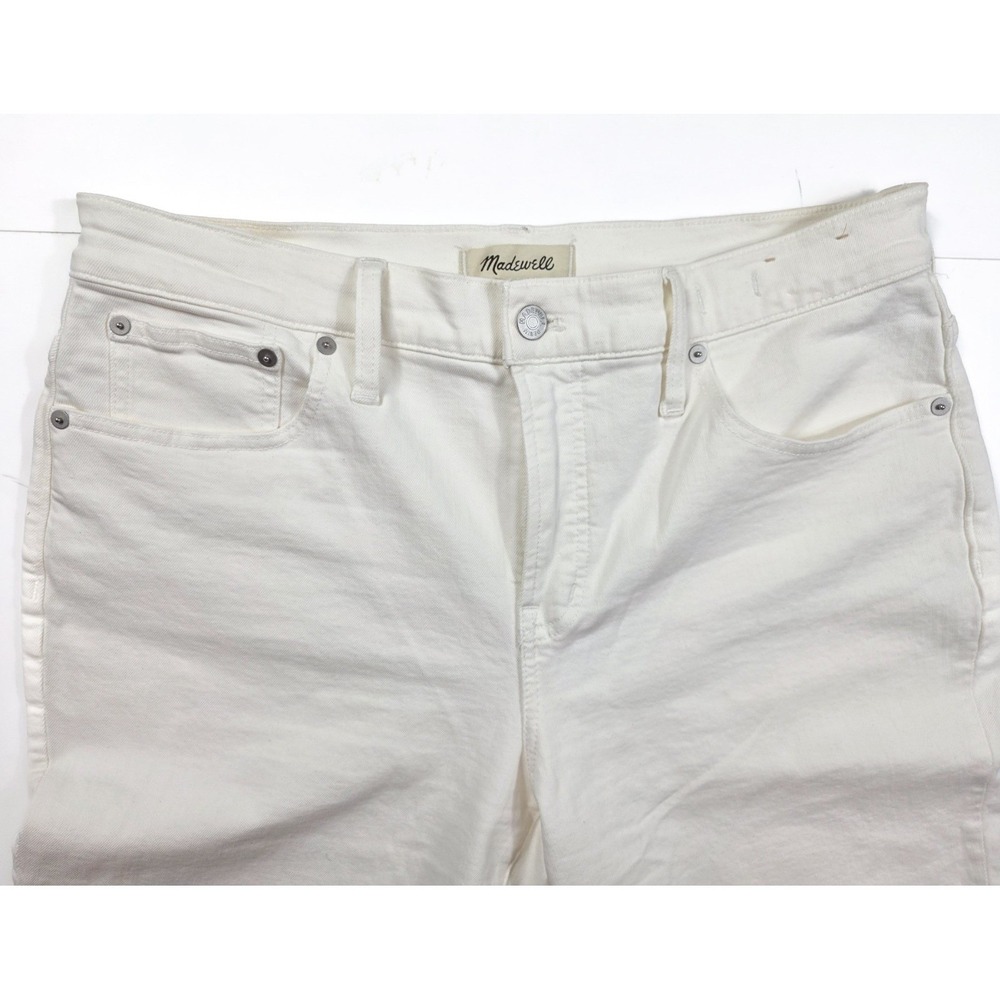 Madewell White Raw Hem "The Perfect Vintage Jeans" Women's Petite Size 31 NWOT - Picture 3 of 8